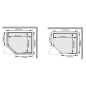 Preview: Karibu Amelia 3 - Sauna mit Eckeinstieg 68 mm