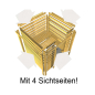 Preview: Karibu Woodfeeling Sauna LEONA 38 mm Massivholz Eckeinstieg