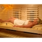 Preview: KARIBU RIONA Premium Massivholzsauna Eckeinstieg 40mm
