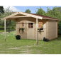 Preview: Weka 45 mm Weekendhaus 136 A mit Vordach (200 cm) in 2 Grössen