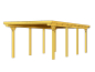 Preview: Skanholz Leimholz-Einzel-Carport Emsland 354 x 846 cm