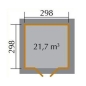 Preview: Weka 28 mm Gartenhaus Typ 177 4-Eck Gr. 1