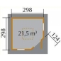 Preview: Weka 28 mm Gartenhaus 149 5-Eck mit Dachaufsatz in 2 Grössen