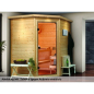 Preview: Karibu Woodfeeling Sauna MIA 38 mm Massivholz Eckeinstieg