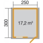 Preview: Weka Gartenhaus Premium 28FT 250x300