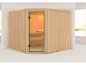 Preview: Woodfeeling Sauna YSTAD 68mm (Eckeinstieg)