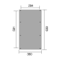 Preview: Weka Leimholz Satteldachcarport 614