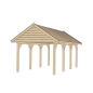 Preview: Weka Leimholz Satteldachcarport 614