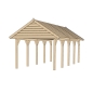 Preview: Weka Leimholz Satteldachcarport 614