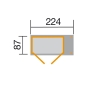 Preview: Weka 14 mm Garten- und Terrassenschrank 351 A mit Schleppdach Grösse 2