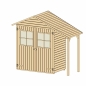 Preview: Weka 14 mm Garten- und Terrassenschrank 351 A mit Schleppdach Grösse 2