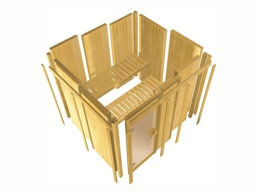 Karibu Sauna Tonja - 68 mm Systemsauna - 230 Volt Plug & Play