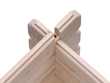 Woodfeeling Blockbohlenhaus Bastrup 5 mit 300 cm Schleppdach Rück- und Seitenwand