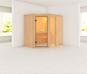 Preview: Karibu Sauna Fiona 1 (Eckeinstieg) NEU Preview: Karibu Sauna Fiona 1 (Eckeinstieg) NEU