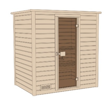 Weka Premium Massivholzsauna BERGEN/530 HT / GT Grösse 1