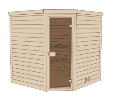 Weka Premium Massivholzsauna TURKU/536 HT / GT / GTF Gr. 2
