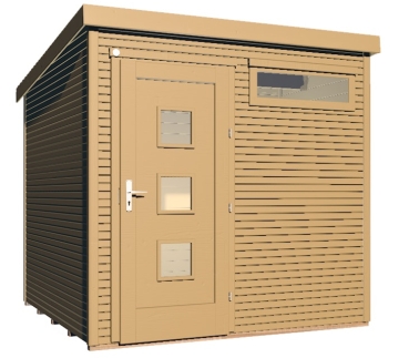 Weka Gartenhaus Designhaus wekaLine 171 mit extra hoher Tür - 28 mm Grösse 1