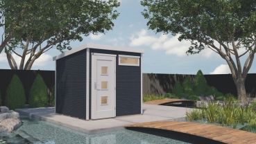 Weka Gartenhaus Designhaus wekaLine 171 mit extra hoher Tür - 28 mm Grösse 2