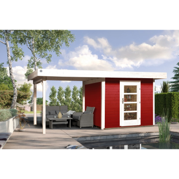 Preview: Weka 28 mm Designhaus 172 B inkl. 300 cm Anbau in 2 Grössen