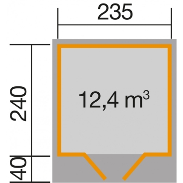Preview: Weka Gartenhaus 179 - 28 mm in vier Grössen