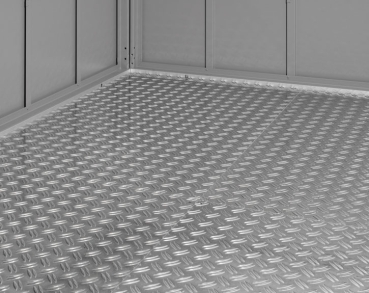Finnhaus Wolff Alu-Fussboden 2411 für Gartenhaus Frey 2411 - silber