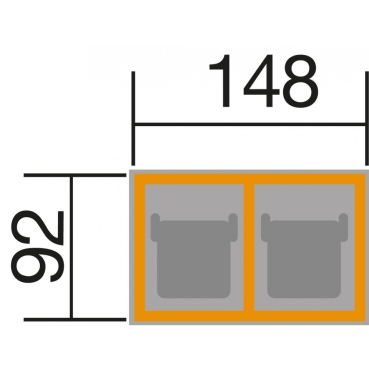 Weka Mülltonnenbox für 2 max. 240 Liter Tonnen - 19 mm