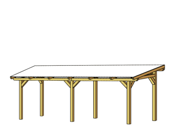 Terrassenüberdachung Siena freistehend Leimholz B648 x T400cm