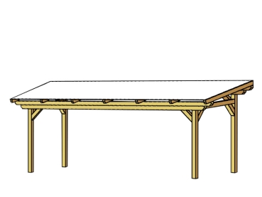 Terrassenüberdachung SANREMO Leimholz o.Mittelpfosten B648 x T400cm