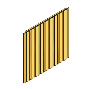 Seitenwand B:141 x H:220cm aus Deckelschalung