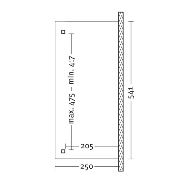 Terrassenüberdachung ANCONA Leimholz o. Mittelpfosten B541 x T250cm