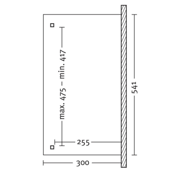 Terrassenüberdachung ANCONA Leimholz o. Mittelpfosten B541 x T300cm