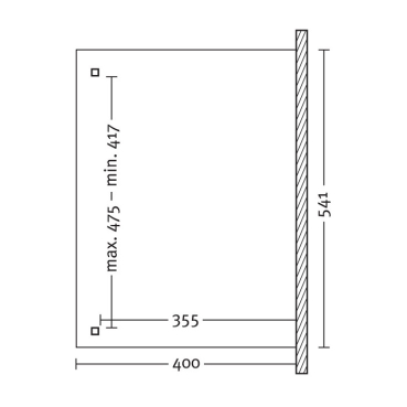 Terrassenüberdachung ANCONA Leimholz o. Mittelpfosten B541 x T400cm