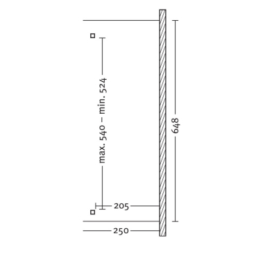 Terrassenüberdachung ANCONA Leimholz o. Mittelpfosten B648 x T250cm