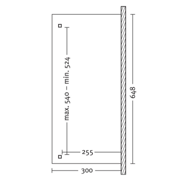 Terrassenüberdachung ANCONA Leimholz o. Mittelpfosten B648 x T300cm