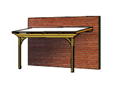 Terrassenüberdachung Ravenna Douglasie-ohne Mittelpfosten B434 x T250cm