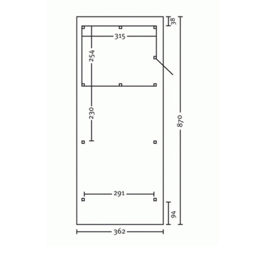 Preview: Skanholz Leimholz-Einzel-Carport Wendland 362 x 870cm mit Abstellraum