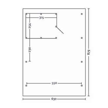 Preview: Skanholz Leimholz-Doppel-Carport Wendland 630 x 870 cm
