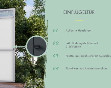 Preview: Karibu Metall-Gartenhaus Østen 1,5 - Elementhaus - Geräteschuppen - Pultdach - grau Preview: Karibu Metall-Gartenhaus Østen 1,5 - Elementhaus - Geräteschuppen - Pultdach - grau
