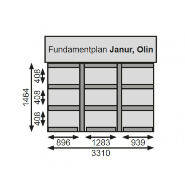 Preview: Karibu Terrasse für BBH Olin 150 cm tief