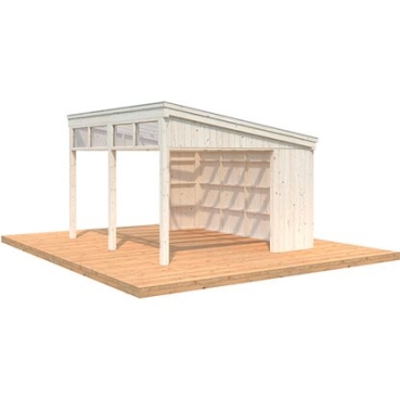 Palmako Pavillon Nova 13,0 m² Kit Natur Unbehandelt 502 cm x 396 cm