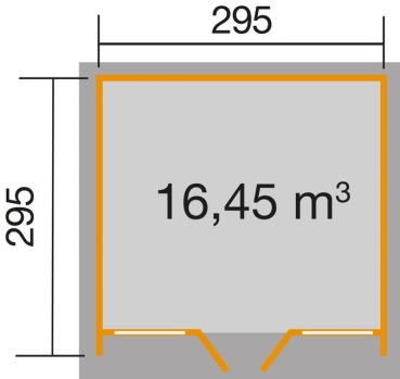 Weka Gartenhaus 263 mit großer Glasfront - 28 mm  Grösse 3