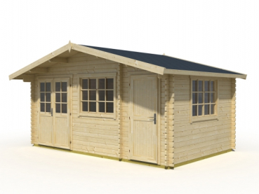 Lasita Maja Gartenhaus BORKUM 6; 505x410 cm; 40 mm Doppelnut; 2 Räume; inkl. Boden