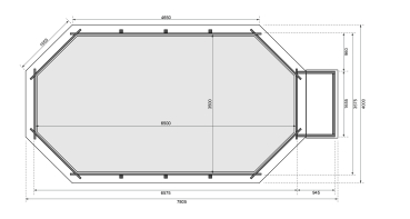 Karibu Gartenpool Modell 5 Variante B