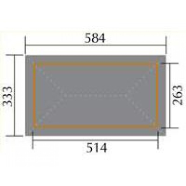 Preview: Weka Gartenoase/Carport 651 B in in 3 Grössen Sparset inkl. roten DS