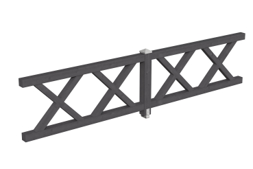 Brüstung Andreaskreuz 400 x 84 cm, Fichte, verschiedene Farben
