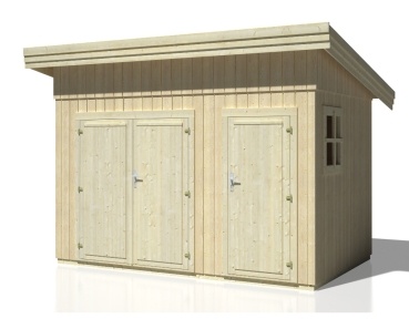 Preview: Palmako Gerätehaus Kalle 6,6 m² naturbelassen