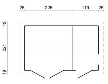 Preview: Palmako Gerätehaus Olaf 6,6 m² naturbelassen