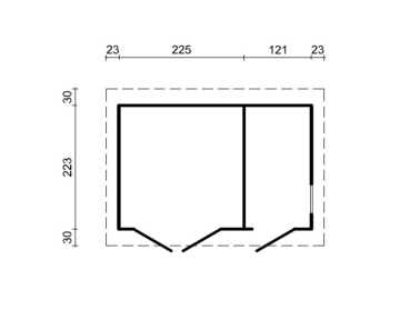 Preview: Palmako Gerätehaus Kalle 6,6 m² naturbelassen
