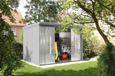 Metallgerätehaus Odina 2932, Komplettset in rauchgrau - Kopie