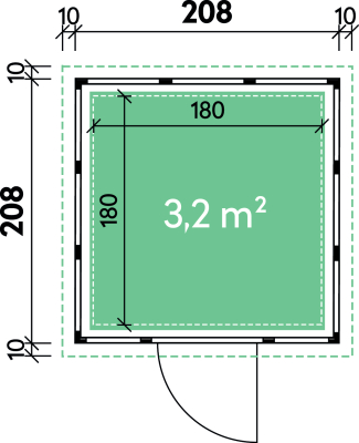 Preview: Metall-Gerätehaus Eska 2121 Granitgrau - Kopie